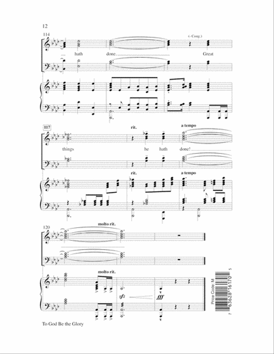 To God Be the Glory Choir scores gallery preview page 12