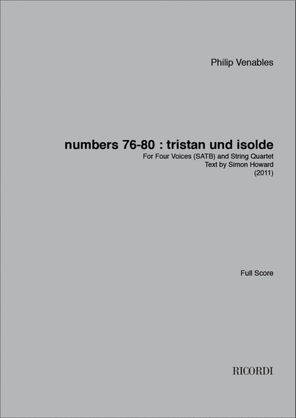 Numbers 76‐80 : Tristan und Isolde