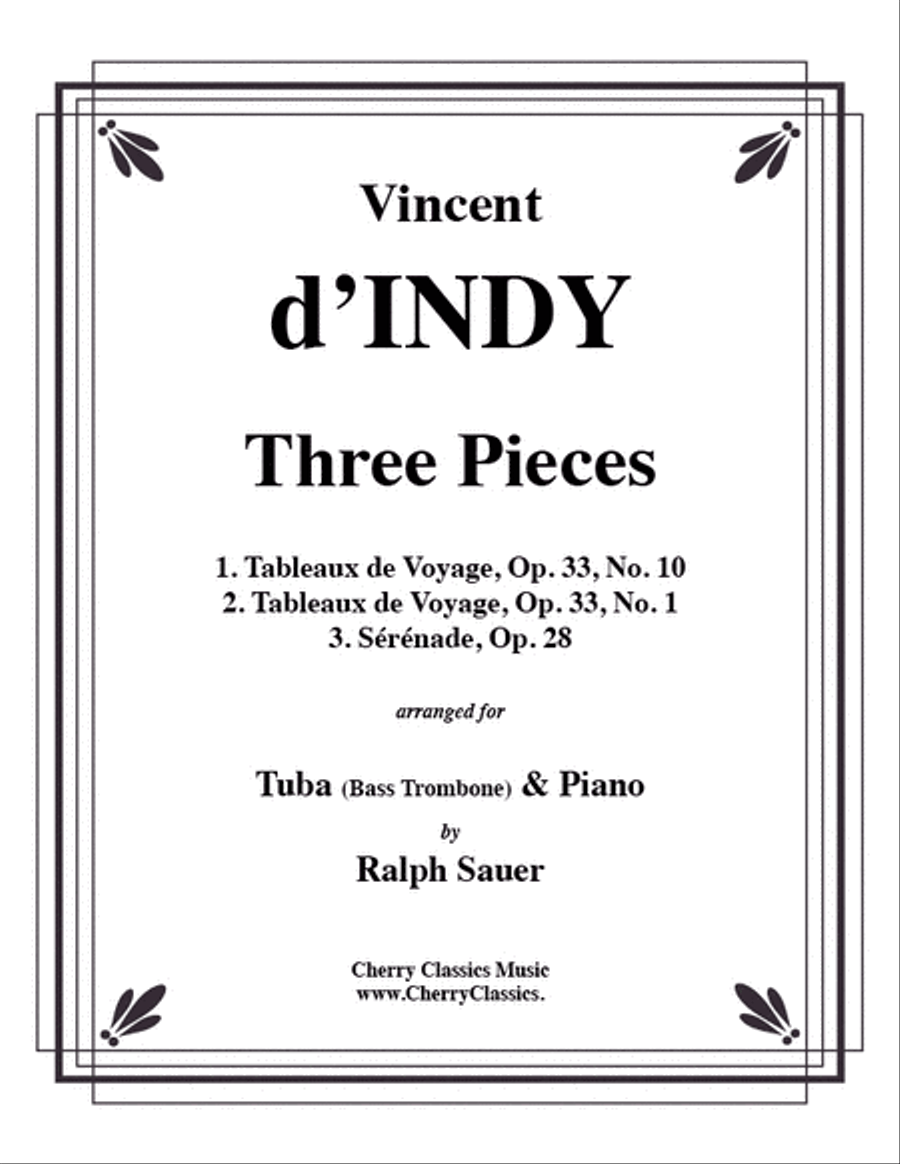 Three Pieces for Tuba or Bass Trombone and Piano