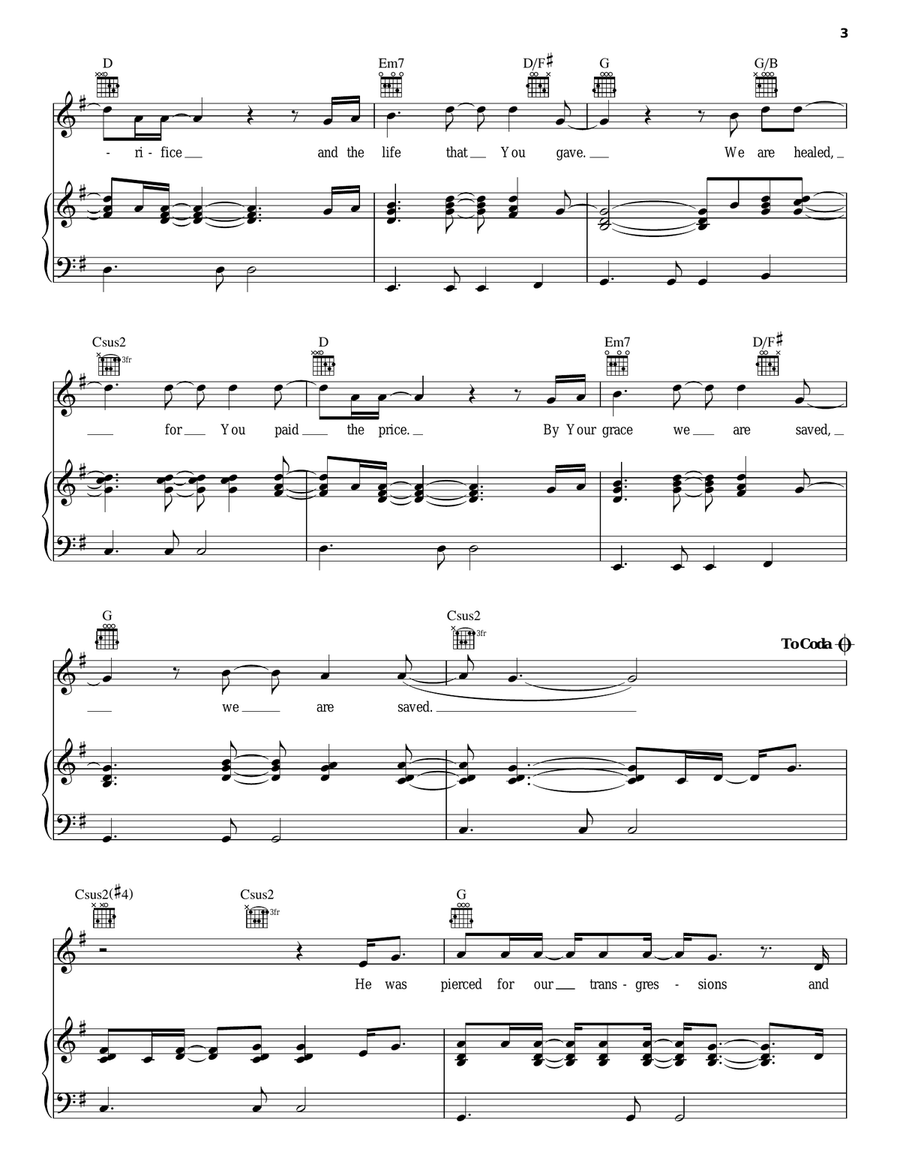 By His Wounds Acoustic Guitar scores gallery preview page 3
