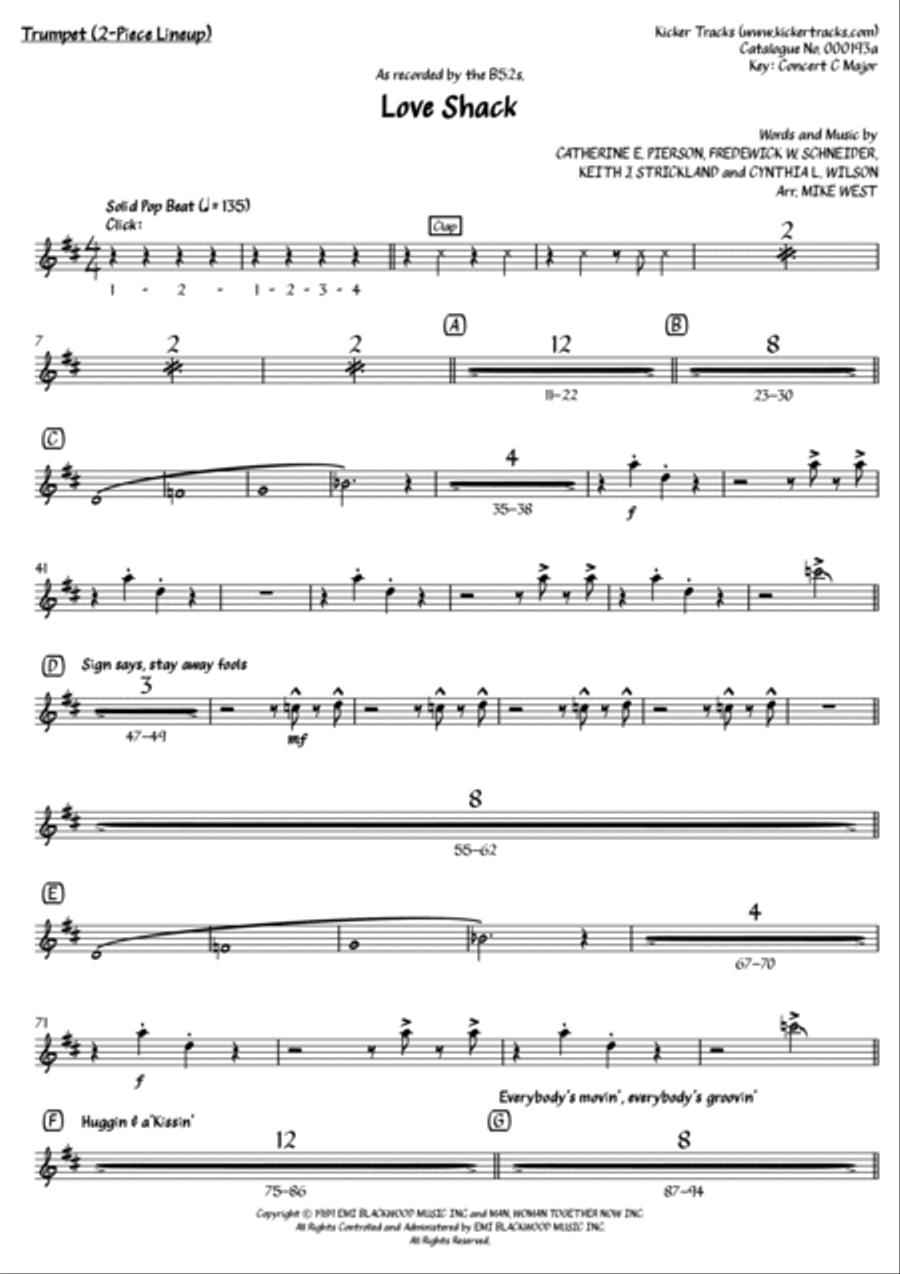Love Shack Small Ensemble scores gallery preview page 2