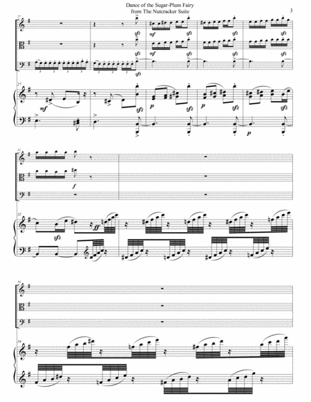 Pyotr Tchaikovsky - Dance of the Sugar-Plum Fairy (Nutcracker ballet) arr. for piano quartet (score
