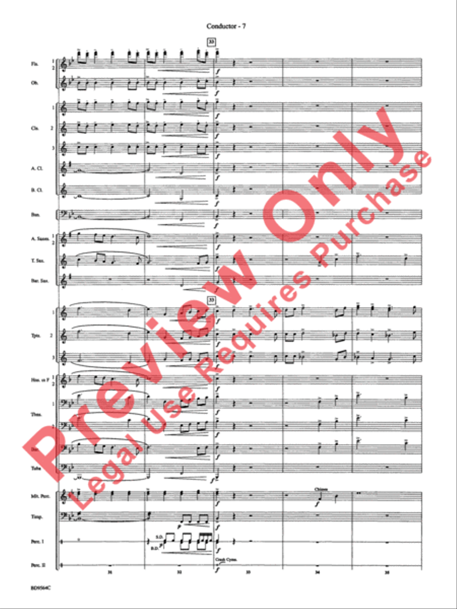 Where the Black Hawk Soars Concert Band scores gallery preview page 10