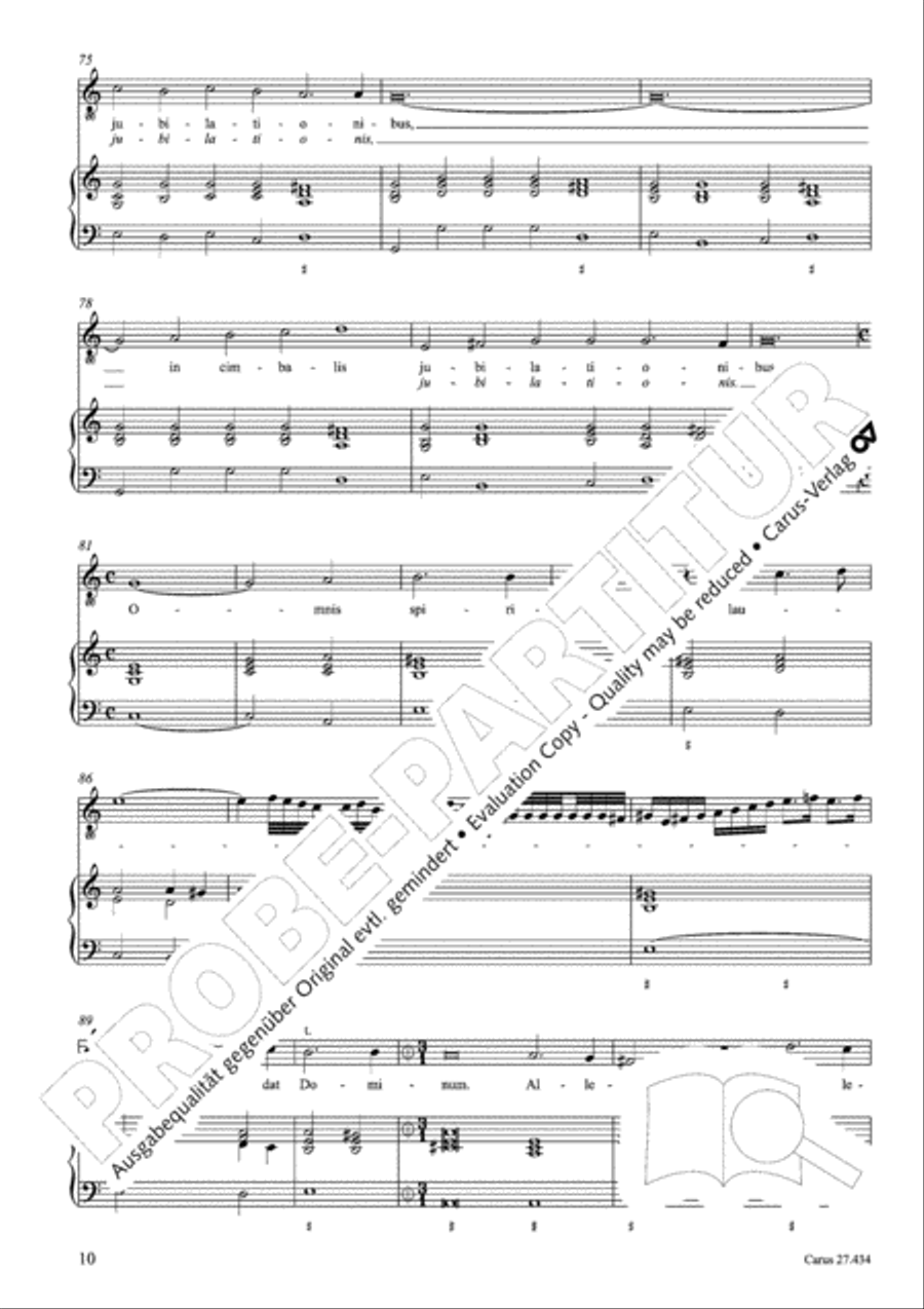 Laudate Dominum in Sanctis Basso Continuo scores gallery preview page 11