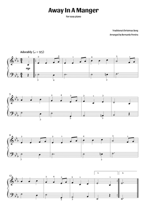 Away In A Manger (easy piano – E♭ major)