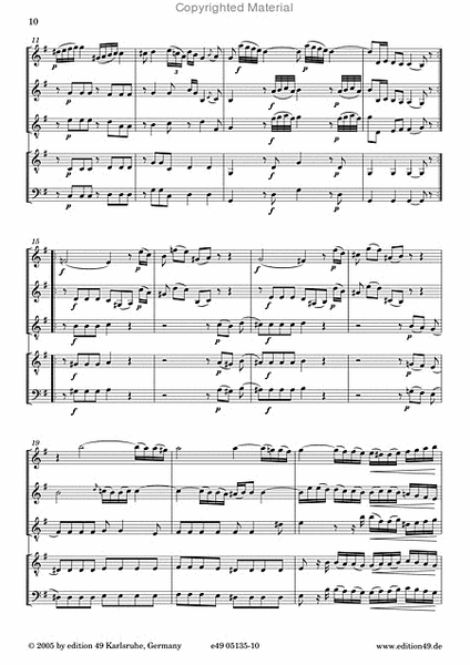 3. Quartett G-Dur, KV 156 (KV134b)
