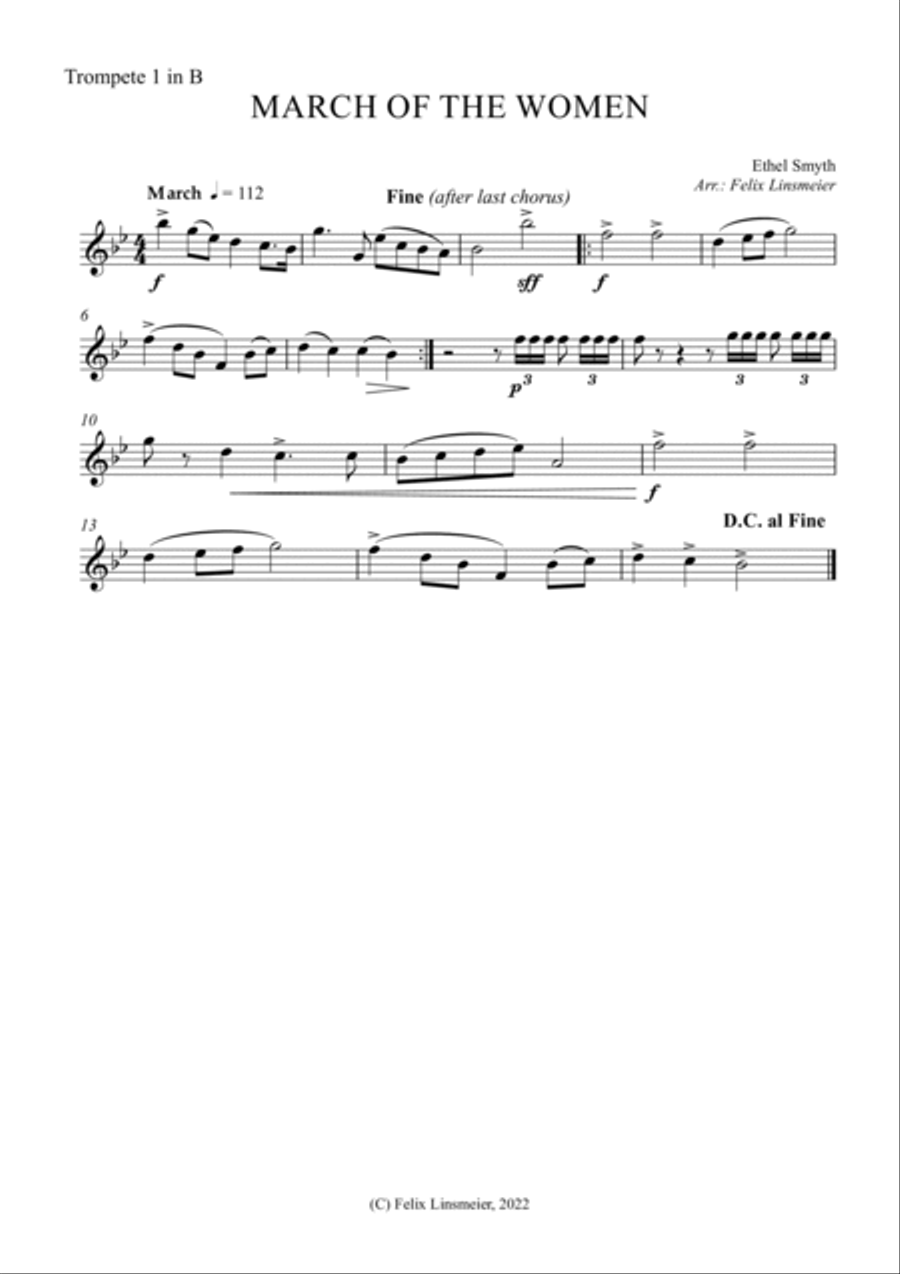 March of the Women March of the Women Brass Ensemble scores gallery preview page 3