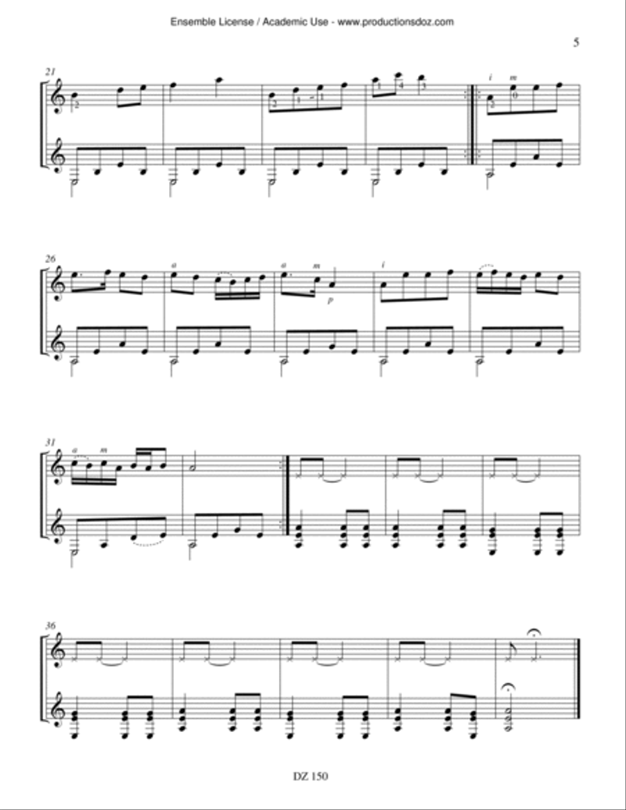 Duos de partout et d'ailleurs, vol. 1 Classical Guitar scores gallery preview page 5