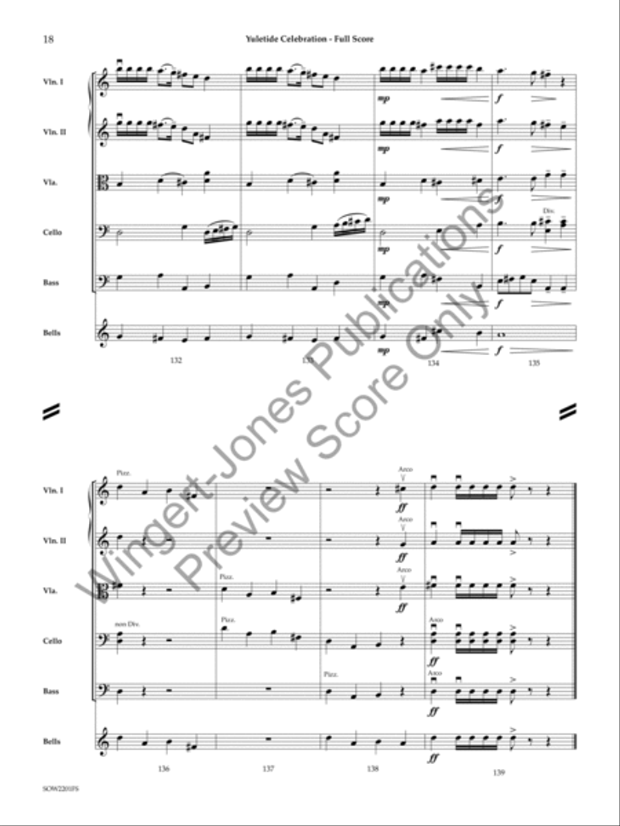 Yuletide Celebration String Orchestra scores gallery preview page 17