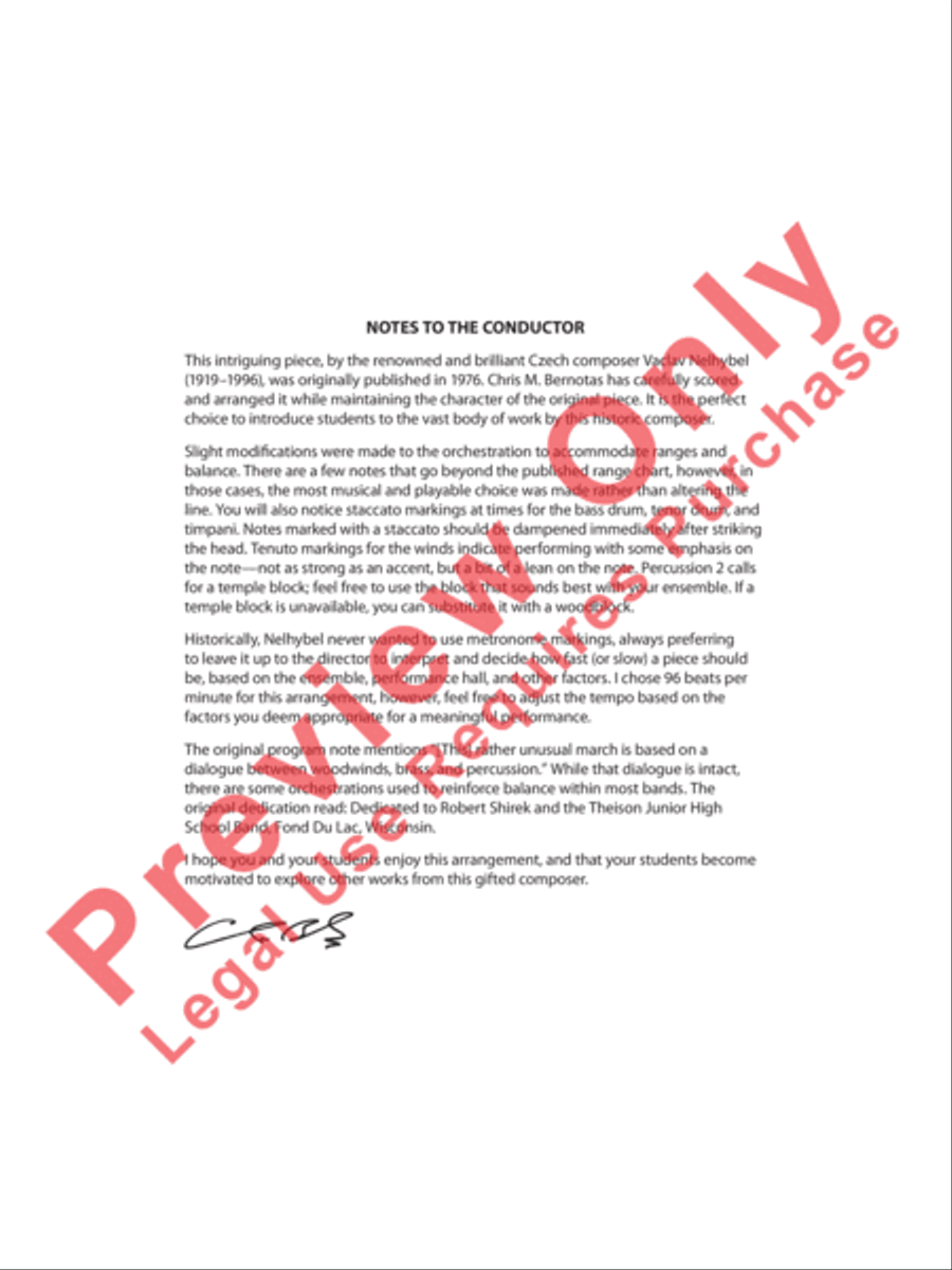 March to Nowhere Concert Band scores gallery preview page 3