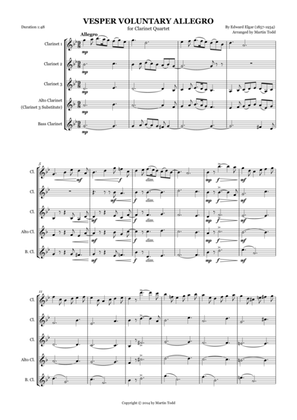 Book cover for Allegro for Clarinet Quartet