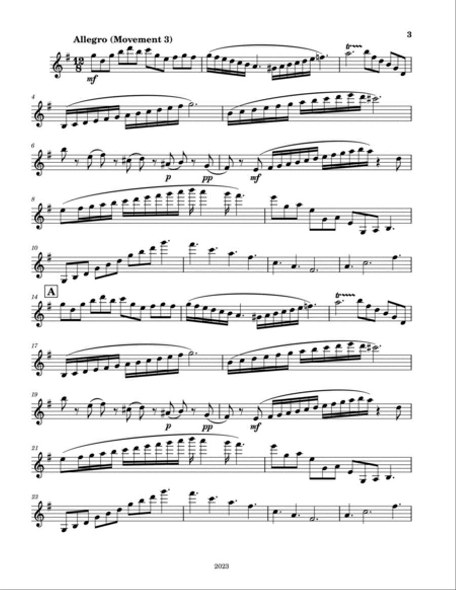 Violin Sonata No. 1 Violin Solo scores gallery preview page 3