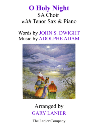 Book cover for O HOLY NIGHT (SA Choir with Tenor Sax & Piano - Score & Parts included)