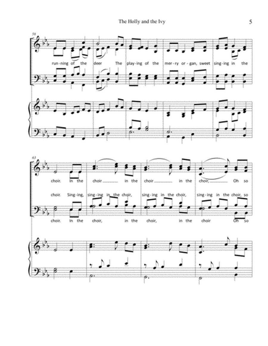 The Holly and the Ivy (SATB and piano) 5 pages. image number null