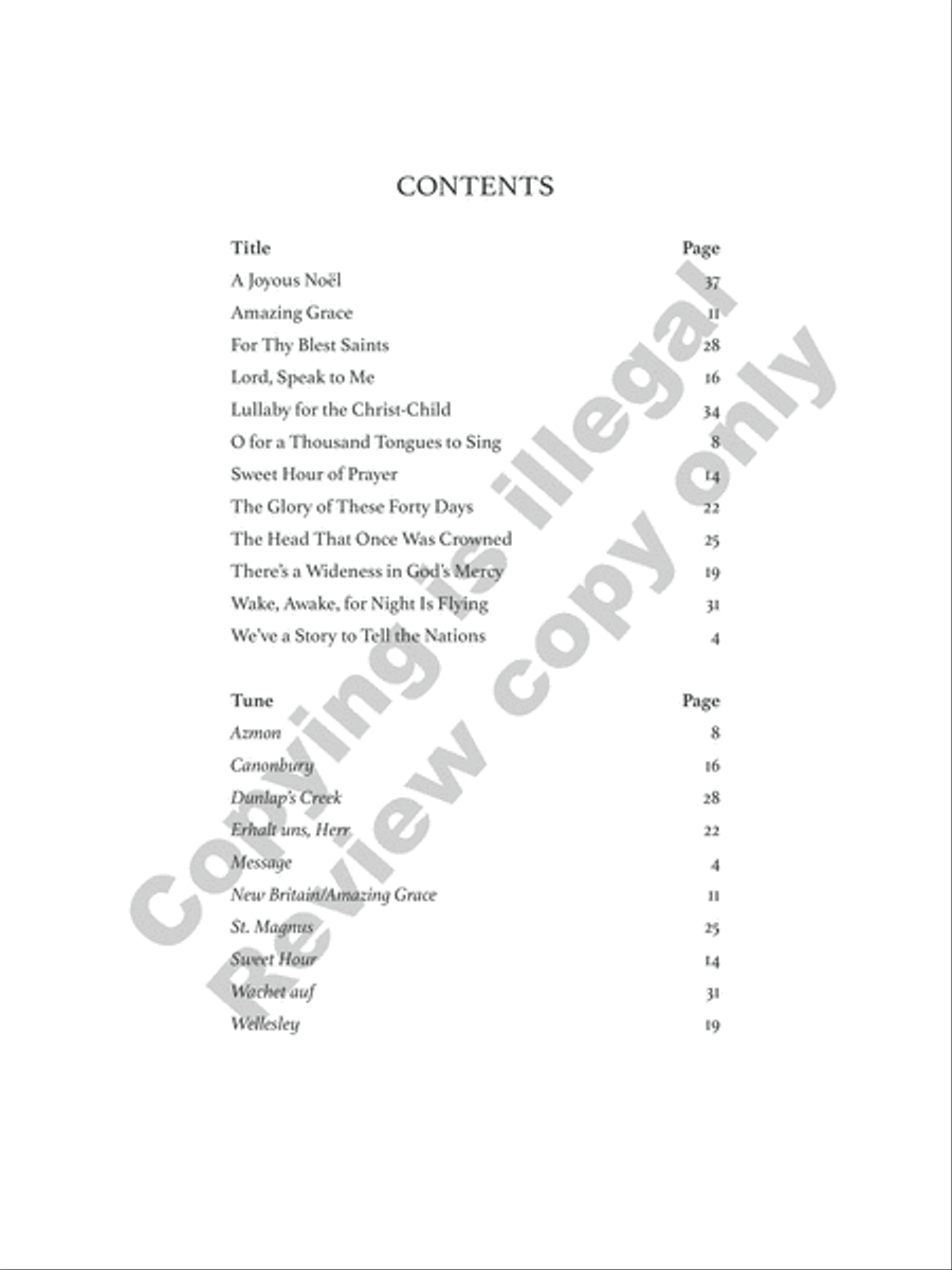 O for a Thousand Tongues: 12 Preludes and Postludes for the Church Year Organ scores gallery preview page 2