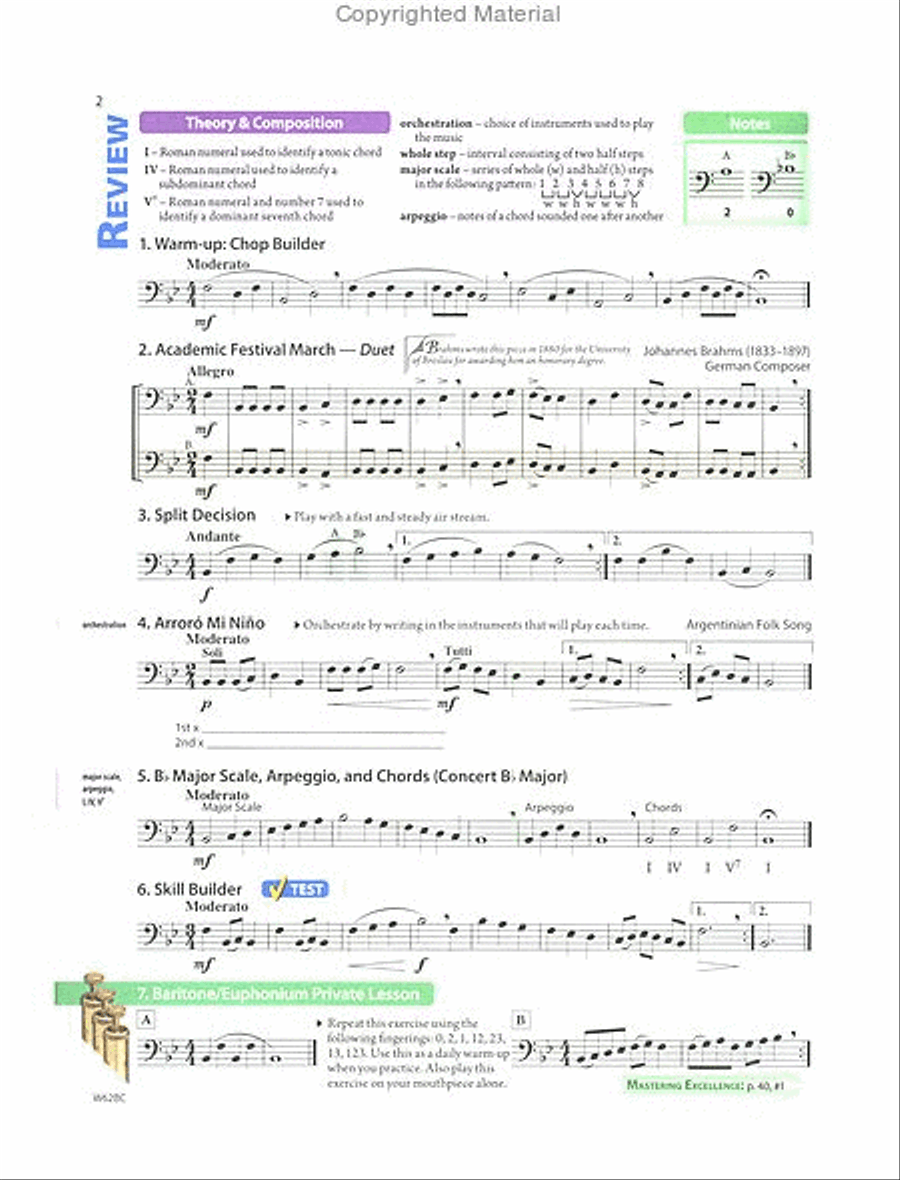 Tradition of Excellence Book 2 - Baritone/Euphonium B.C. Concert Band Methods scores gallery preview page 4