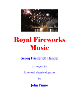 Book cover for Royal Fireworks Music (flute and classical guitar)