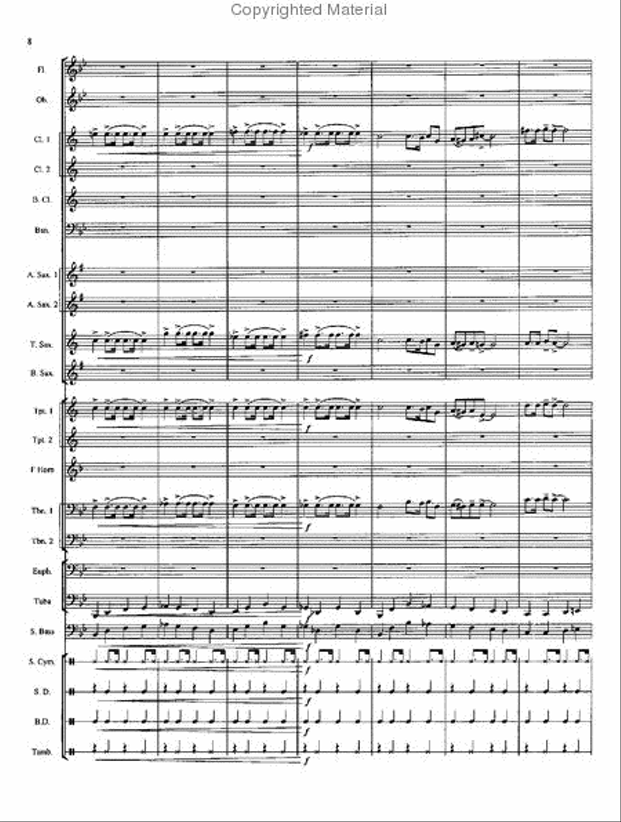 Bluin' the Blues Bluin' the Blues Concert Band scores gallery preview page 7