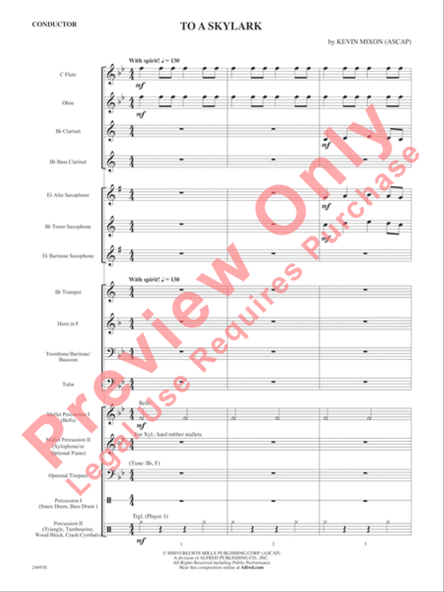 To a Skylark To a Skylark Concert Band scores gallery preview page 4