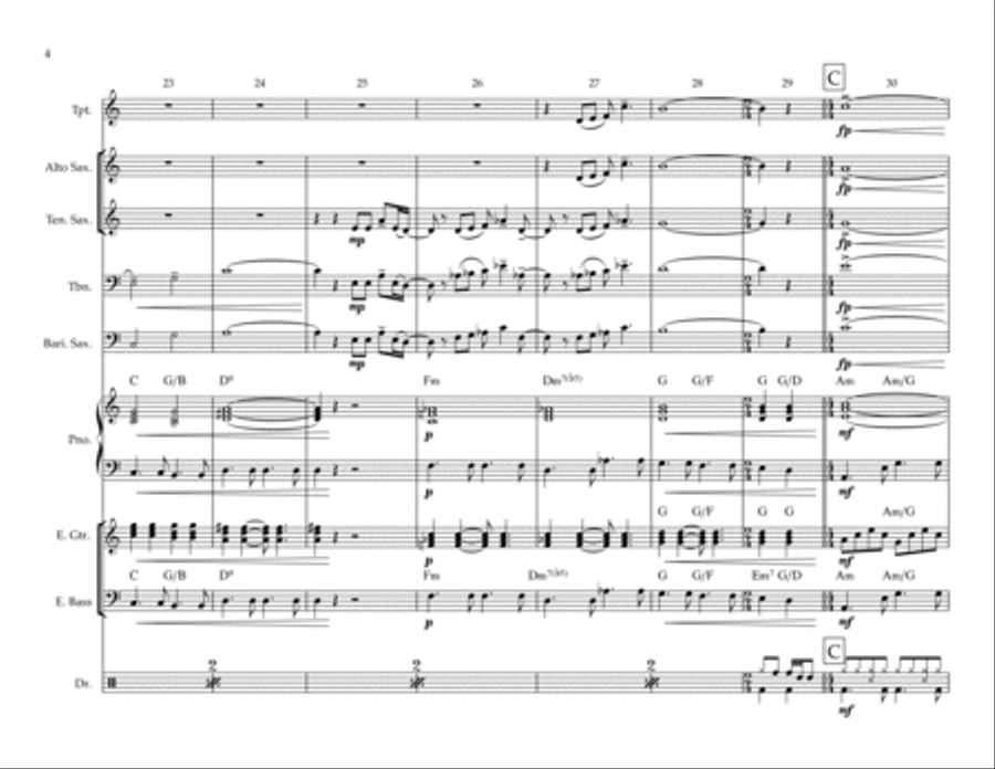 What I Did For Love Jazz Ensemble scores gallery preview page 4
