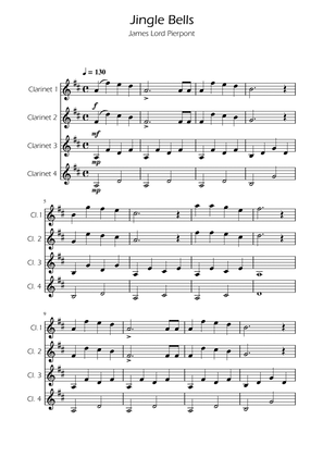 Jingle Bells - Clarinet Quartet