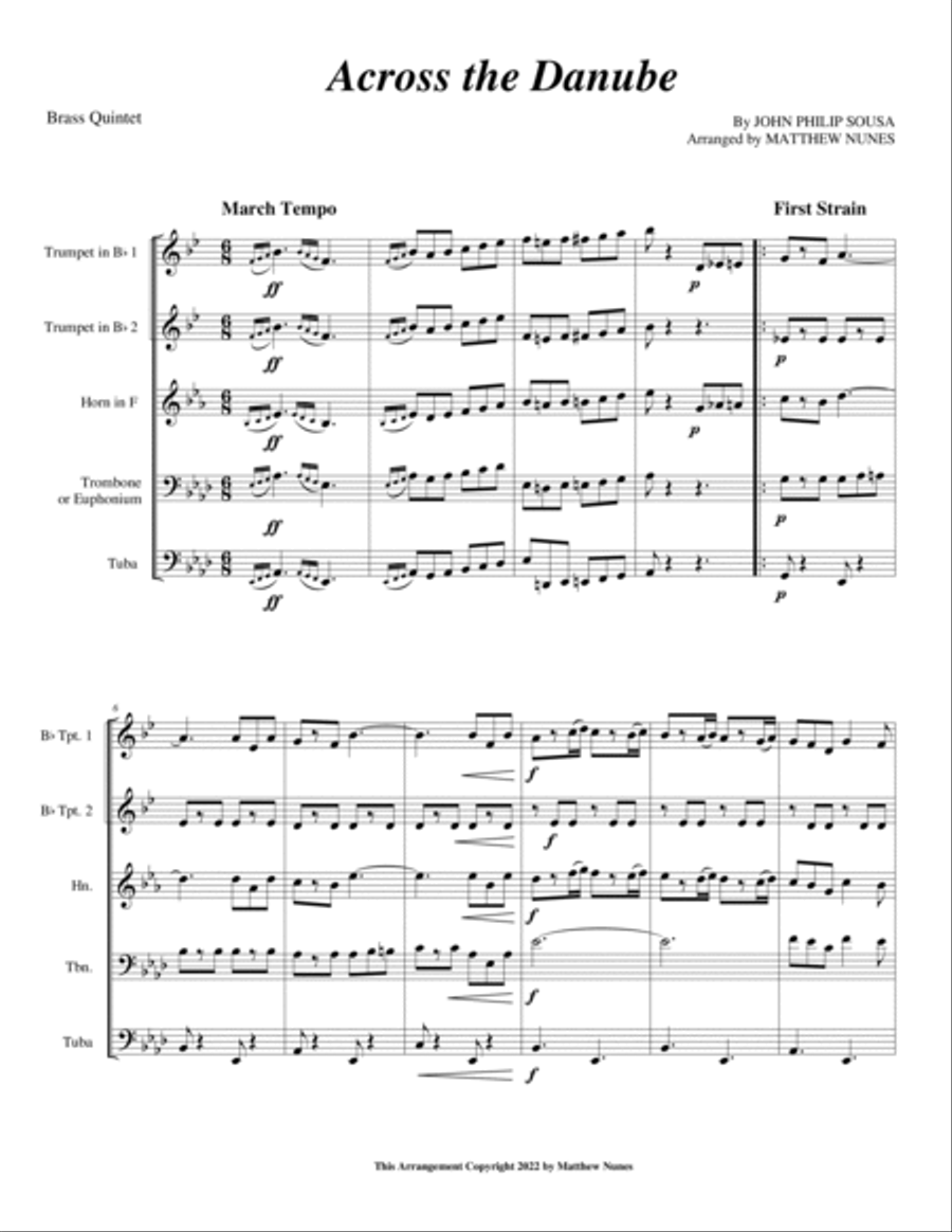Across the Danube Chamber Music scores gallery preview page 3