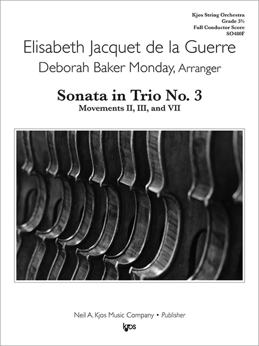 Sonata in Trio No. 3, Movements II, III, and VII - Score Score scores gallery preview page 1
