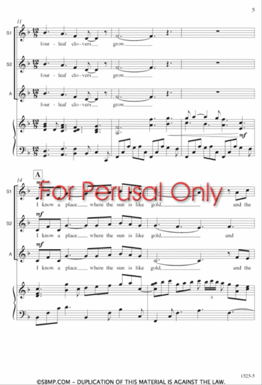 The Four-Leaf Clover - SSA Octavo SSA scores gallery preview page 4