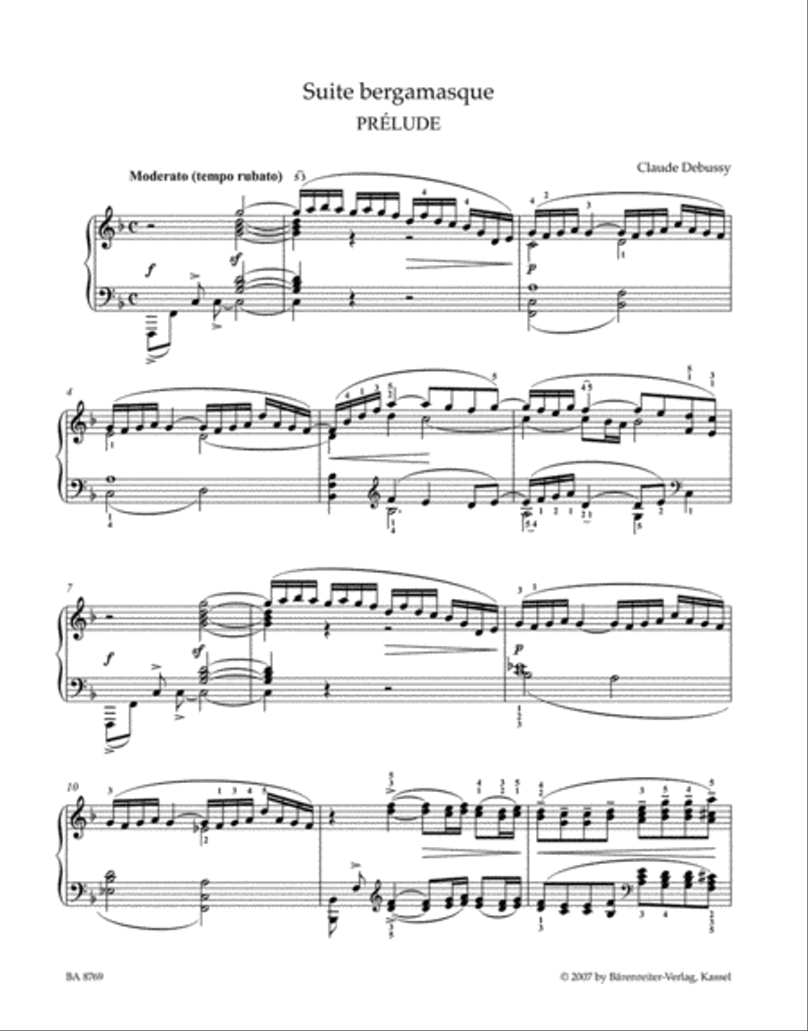 Suite bergamasque for Piano Piano Solo scores gallery preview page 2