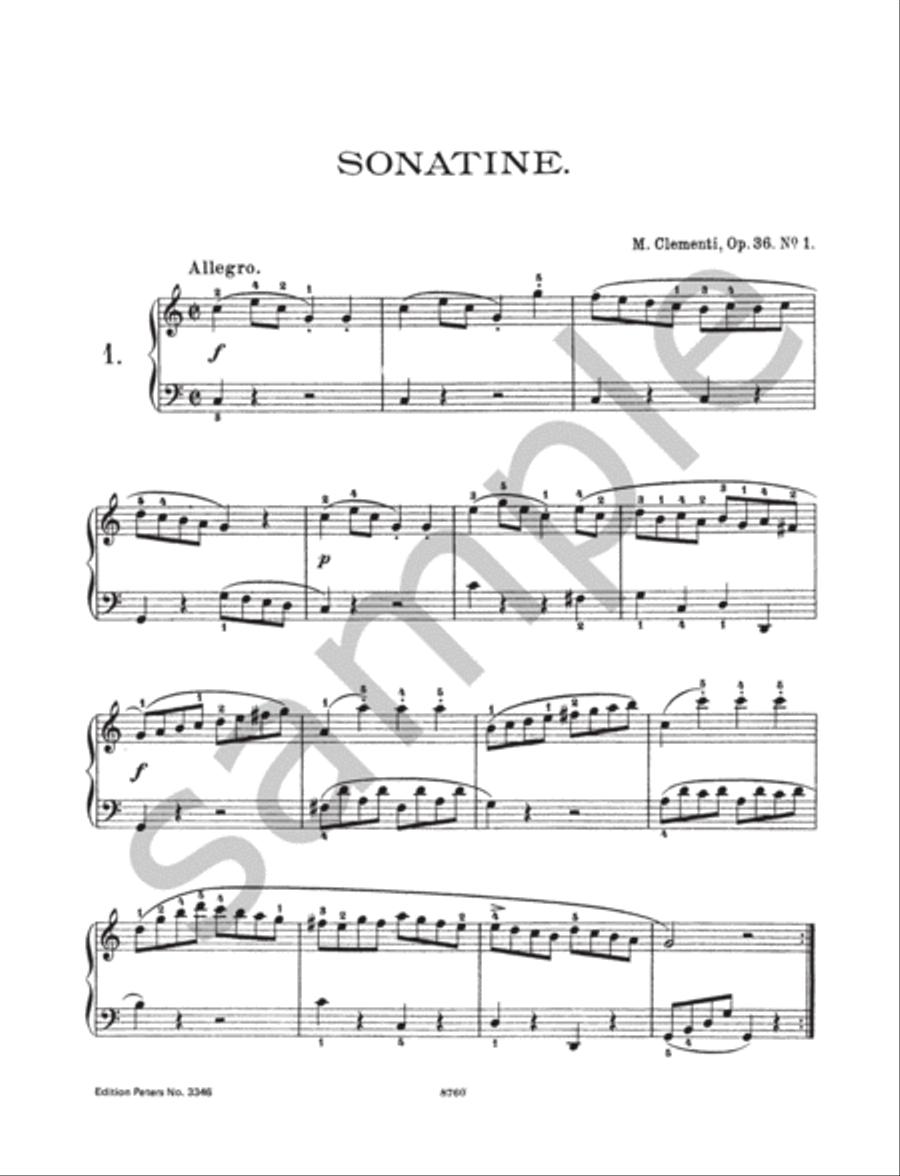 6 Sonatinas Op. 36 for Piano Piano scores gallery preview page 3
