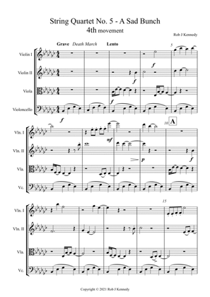 String Quartet No. 5 - A Sad Bunch - 4th movement