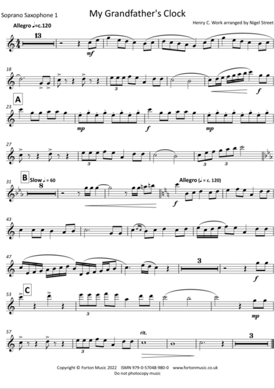 My Grandfather's Clock My Grandfather's Clock Set of Parts scores gallery preview page 6