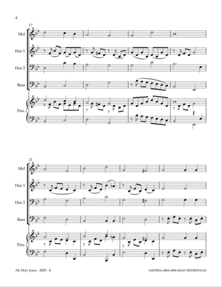 Ah, Holy Jesus (Any size Church Orchestra Series) Small Ensemble scores gallery preview page 5