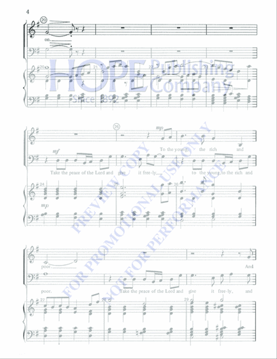 May the Peace of the Lord 3-Octaves scores gallery preview page 4
