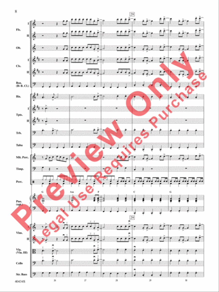 Last Friday Night (T.G.I.F.) / Edge of Glory Full Orchestra scores gallery preview page 9