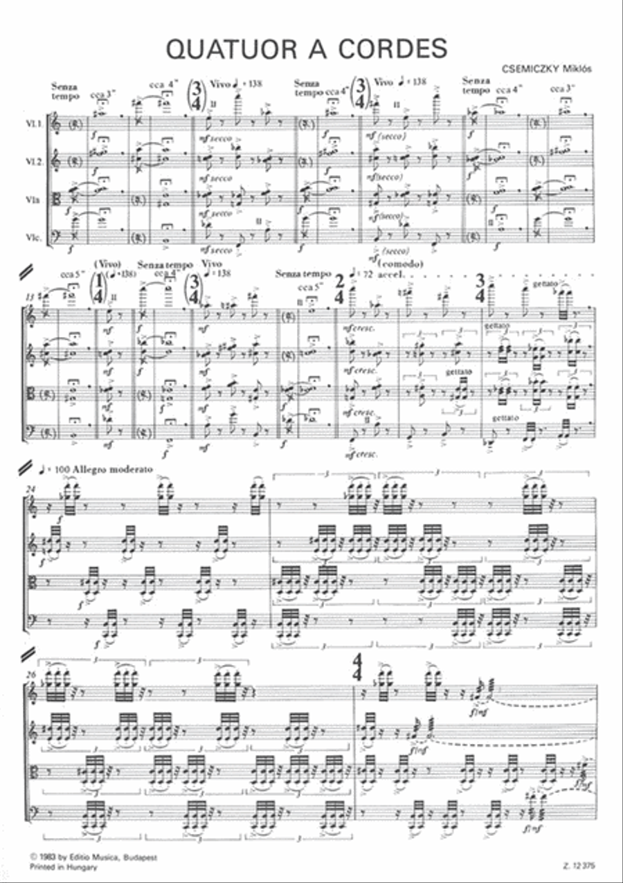 Streichquartett String Quartet scores gallery preview page 2