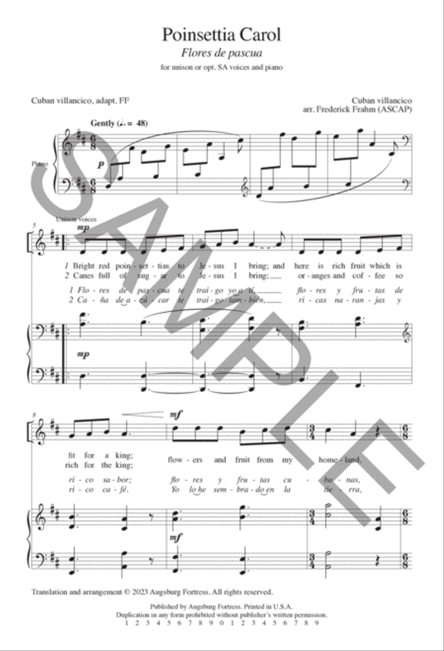 Poinsettia Carol: Flores de pascua SA scores gallery preview page 2