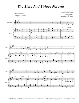 Book cover for The Stars and Stripes Forever (French Horn solo and Piano)