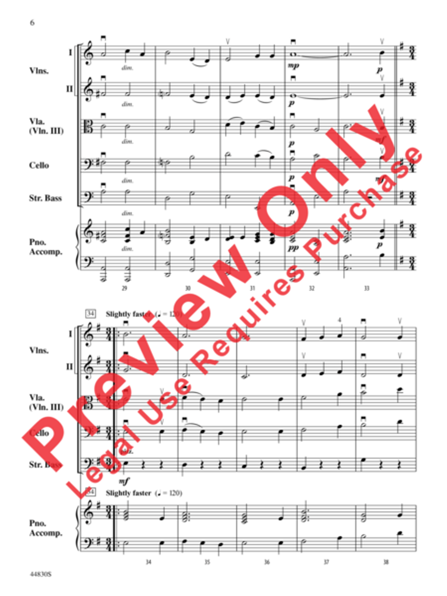 Smoky Mountain Christmas String Orchestra scores gallery preview page 7