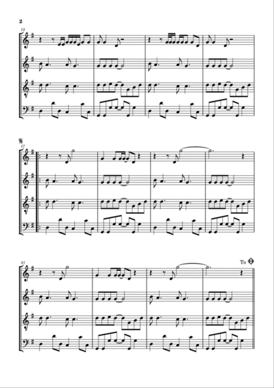 Werewolves Of London Woodwind Quartet scores gallery preview page 3