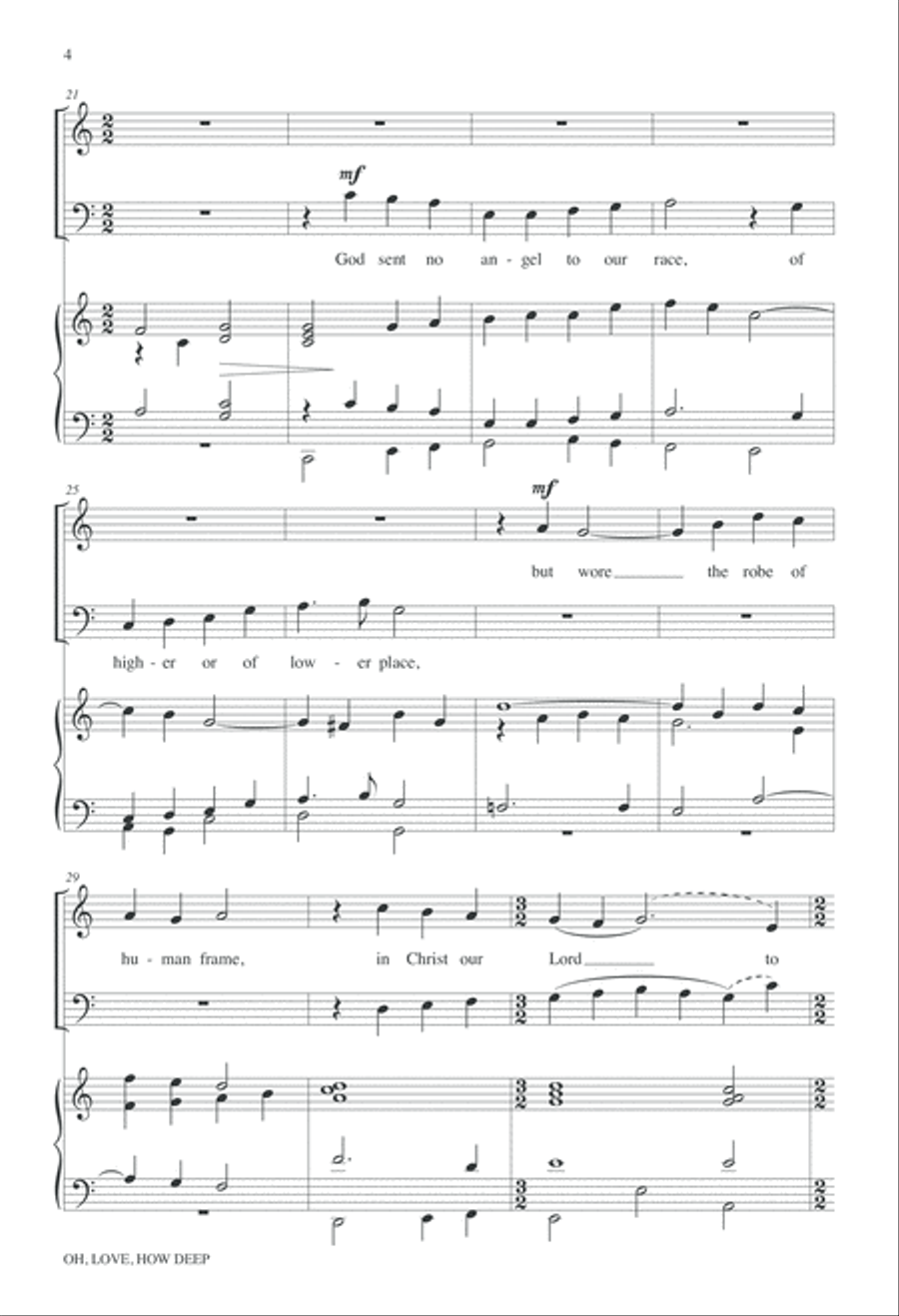 Oh, Love, How Deep Choir scores gallery preview page 4