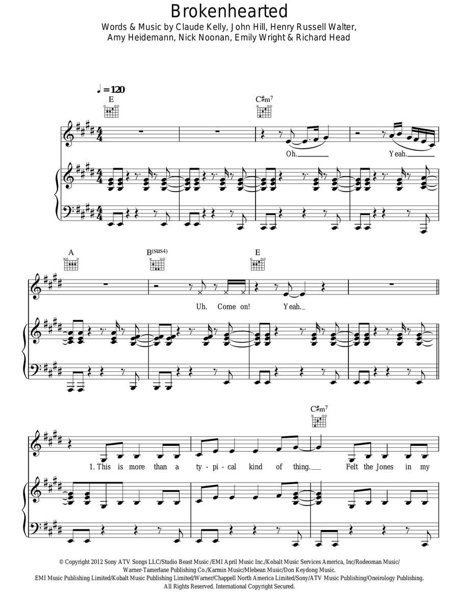 Brokenhearted Brokenhearted Acoustic Guitar scores gallery preview page 1