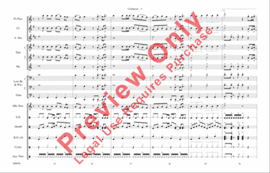 Eye of the Tiger Marching Band scores gallery preview page 6