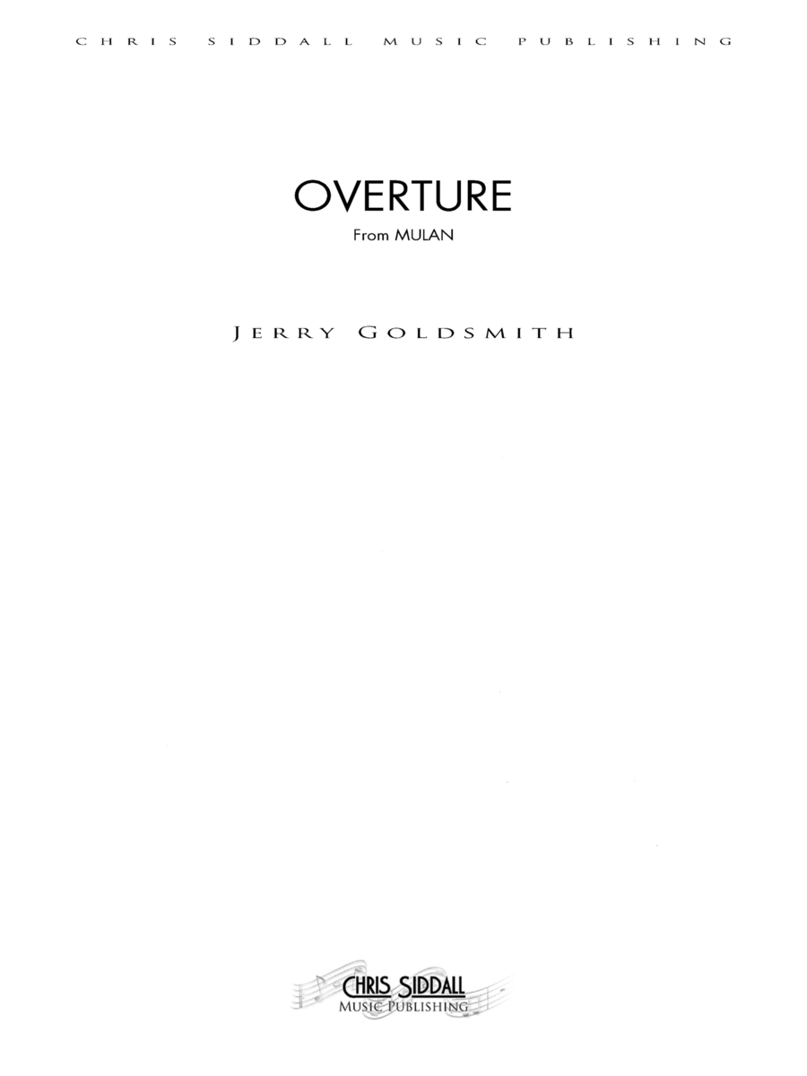 Suite From Mulan - Score Only Full Orchestra scores gallery preview page 1