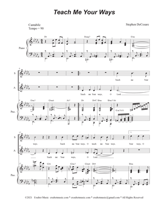 Teach Me Your Ways (Duet for Soprano and Alto solo)