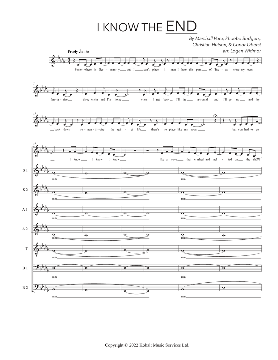 I Know The End Divisi scores gallery preview page 1
