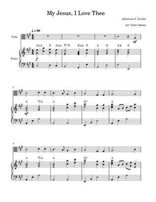 My Jesus, I Love Thee (Viola Solo and Piano)