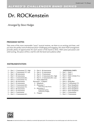 Dr. ROCKenstein: Score