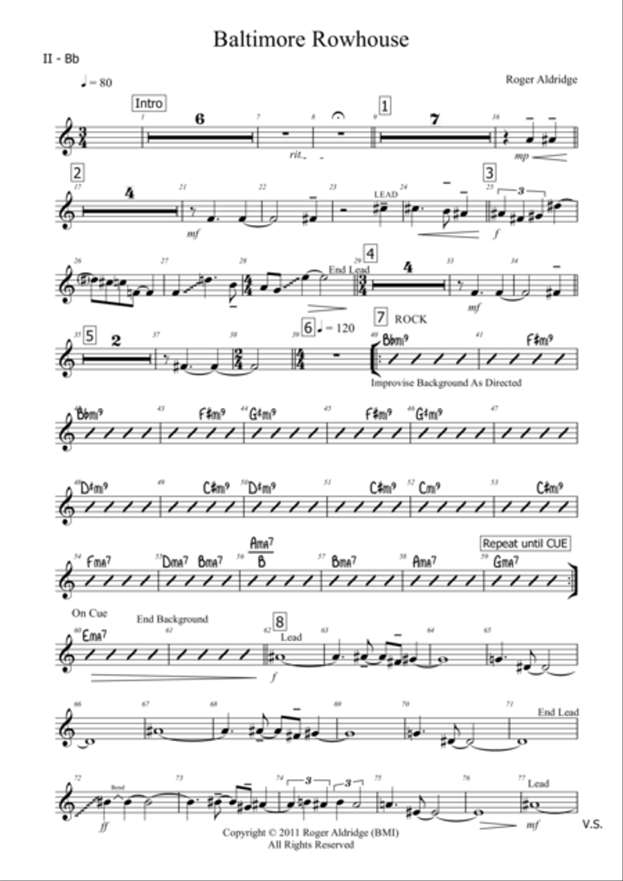 Baltimore Rowhouse Parts Jazz Ensemble scores gallery preview page 6