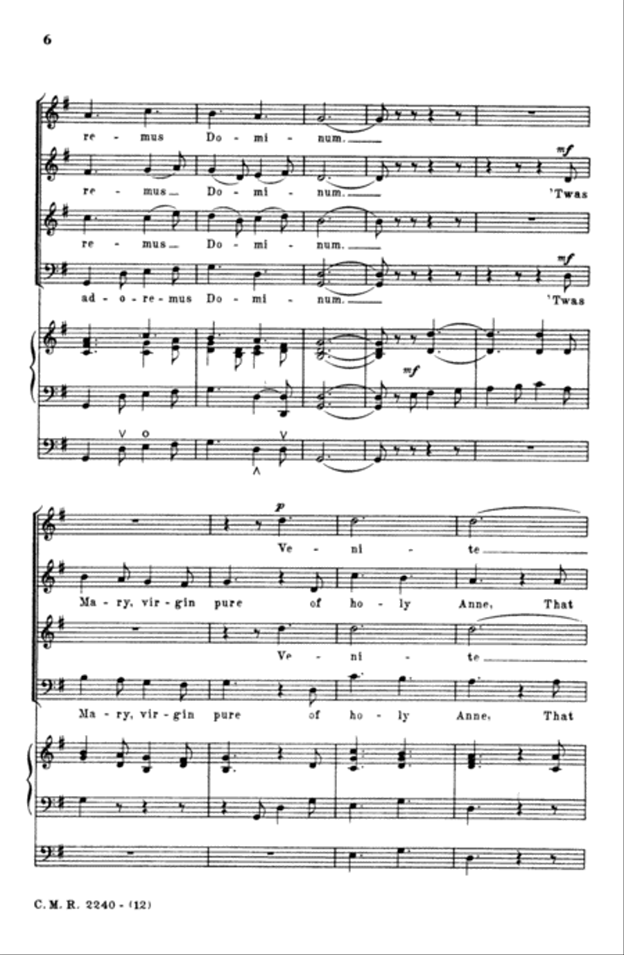 The Snow Lay on the Ground (Venite Adoremus) 4-Part scores gallery preview page 6
